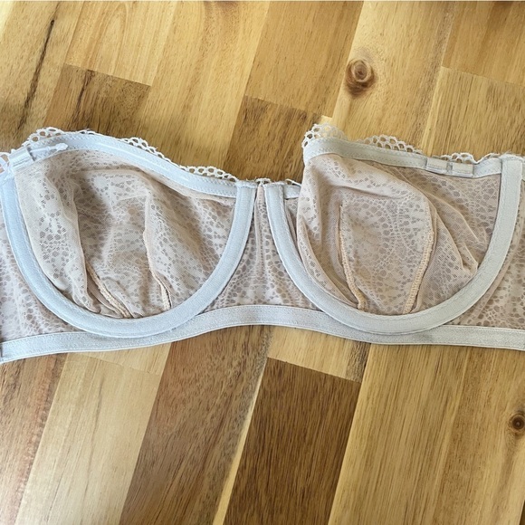 Free People Starla Underwire Lace Demi Bra Skies - Picture 3 of 6